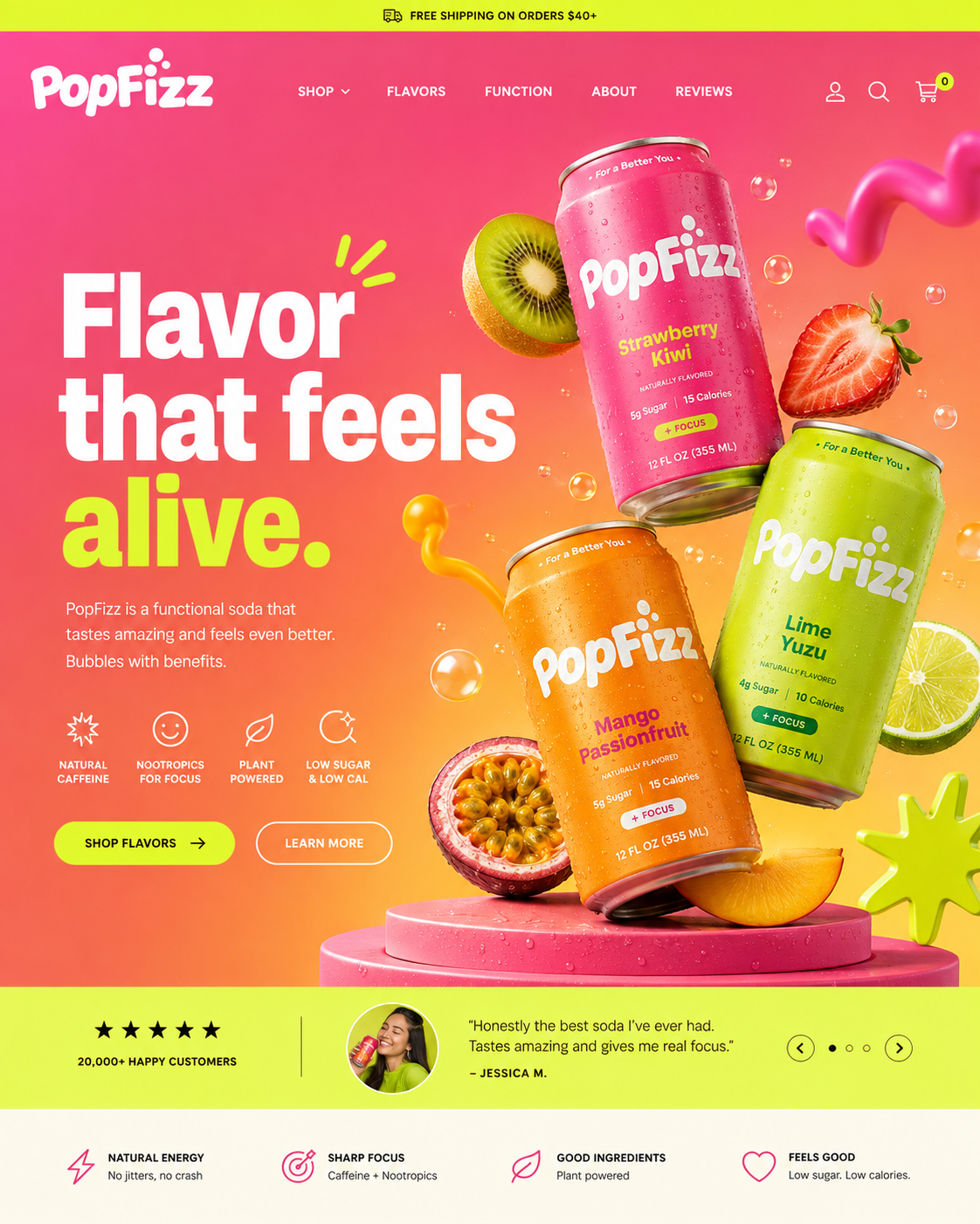 PopFizz website design