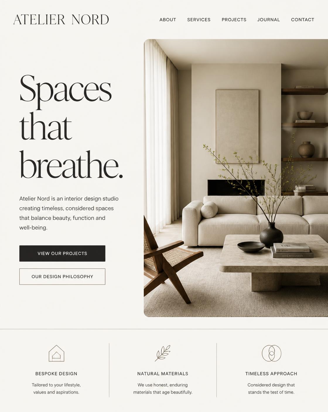 Atelier Nord website design